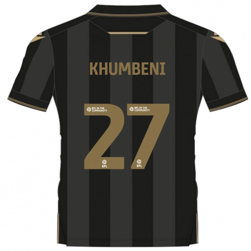 Danxen Mujer Camiseta Nelson Khumbeni #27 Negro Dorado 2ª Equipación 2025/26 La Camisa México