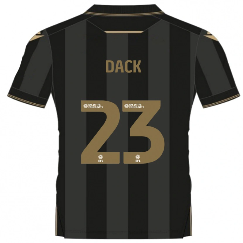 Danxen Mujer Camiseta Bradley Dack #23 Negro Dorado 2ª Equipación 2025/26 La Camisa México