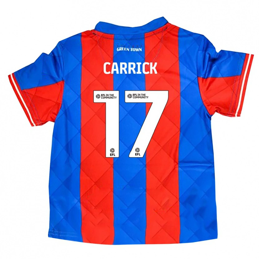 Danxen Mujer Camiseta Charlie Carrick #17 Azul Rojo Blanco 2ª Equipación 2025/26 La Camisa México