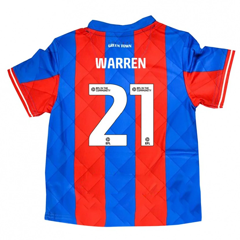 Danxen Mujer Camiseta Tyrell Warren #21 Azul Rojo Blanco 2ª Equipación 2025/26 La Camisa México