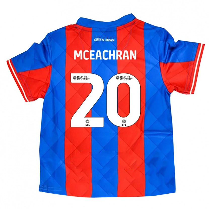 Danxen Mujer Camiseta George Mceachran #20 Azul Rojo Blanco 2ª Equipación 2025/26 La Camisa México