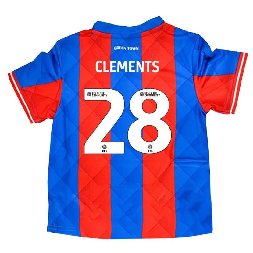 Danxen Mujer Camiseta Charlie Clements #28 Azul Rojo Blanco 2ª Equipación 2025/26 La Camisa México