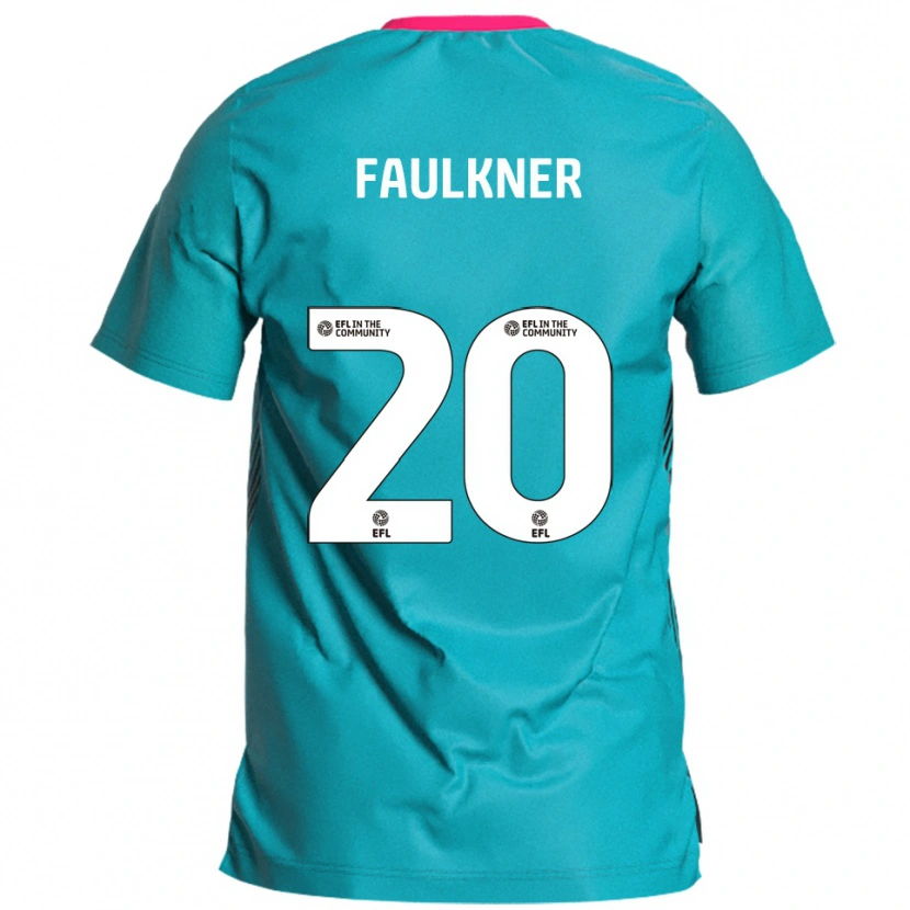 Danxen Mujer Camiseta Bobby Faulkner #20 Celeste Rosa 2ª Equipación 2025/26 La Camisa México