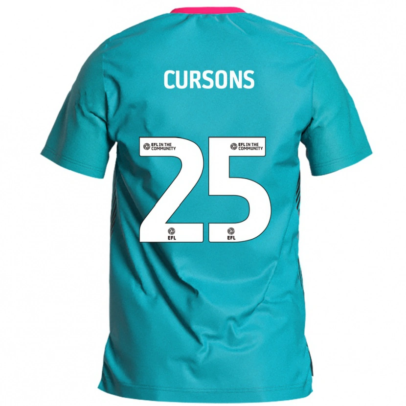 Danxen Mujer Camiseta Tom Cursons #25 Celeste Rosa 2ª Equipación 2025/26 La Camisa México