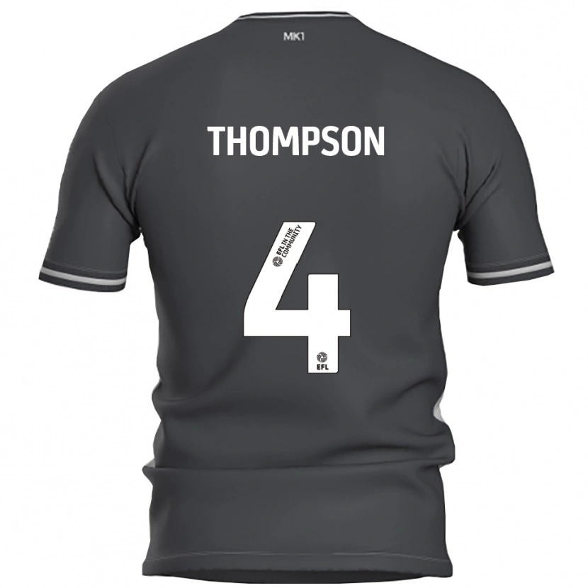 Danxen Mujer Camiseta Nathan Thompson #4 Gris Plata 2ª Equipación 2025/26 La Camisa México