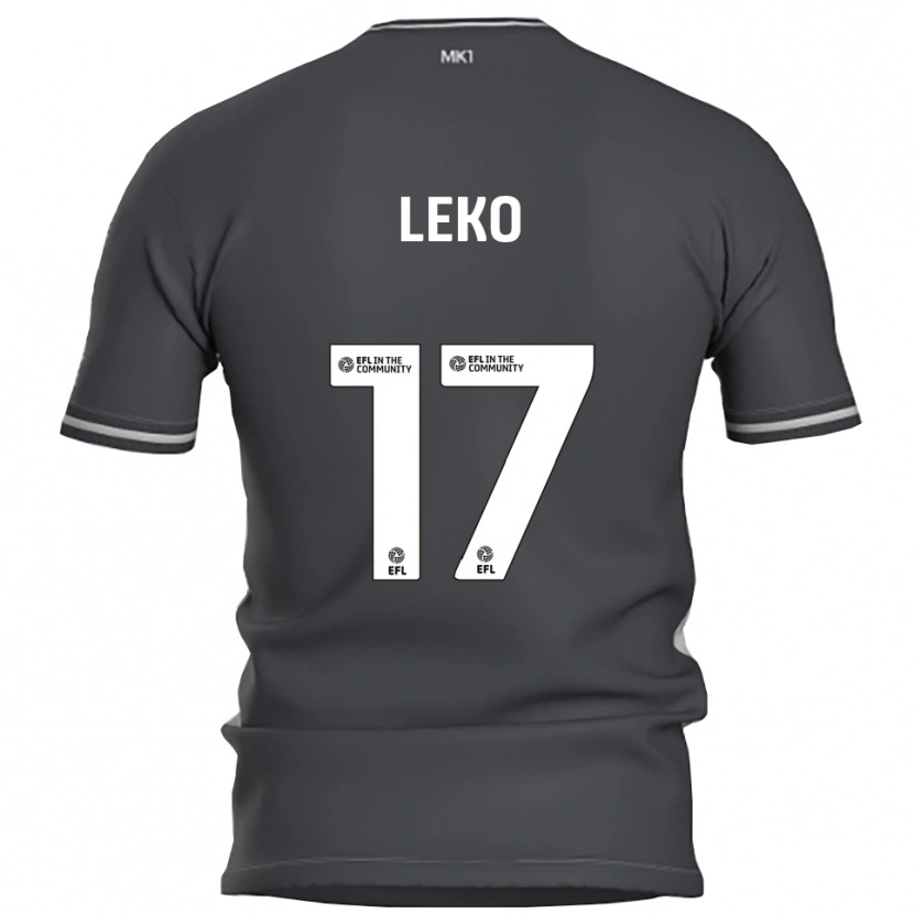 Danxen Mujer Camiseta Jonathan Leko #17 Gris Plata 2ª Equipación 2025/26 La Camisa México