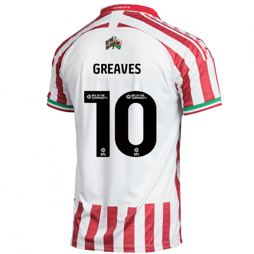 Danxen Mujer Camiseta Oliver Greaves #10 Rojo Blanco 2ª Equipación 2025/26 La Camisa México
