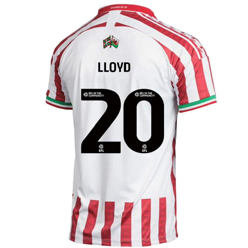Danxen Mujer Camiseta Ben Lloyd #20 Rojo Blanco 2ª Equipación 2025/26 La Camisa México