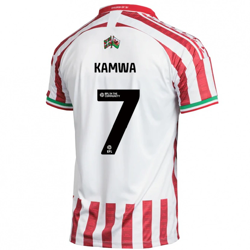 Danxen Mujer Camiseta Bobby Kamwa #7 Rojo Blanco 2ª Equipación 2025/26 La Camisa México
