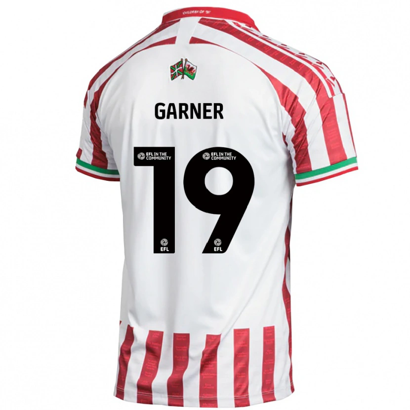 Danxen Mujer Camiseta Gerard Garner #19 Rojo Blanco 2ª Equipación 2025/26 La Camisa México