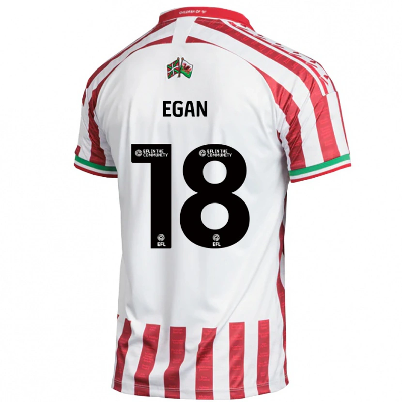 Danxen Mujer Camiseta Cameron Egan #18 Rojo Blanco 2ª Equipación 2025/26 La Camisa México