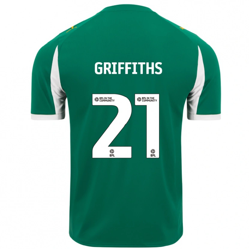 Danxen Mujer Camiseta Harry Griffiths #21 Verde Blanco 2ª Equipación 2025/26 La Camisa México