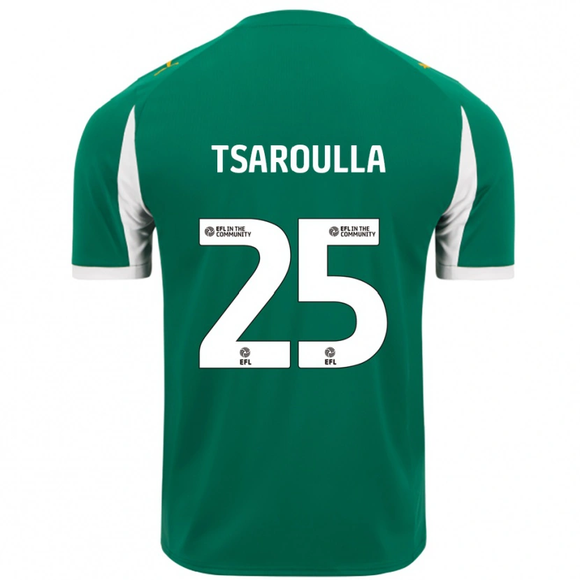 Danxen Mujer Camiseta Nick Tsaroulla #25 Verde Blanco 2ª Equipación 2025/26 La Camisa México