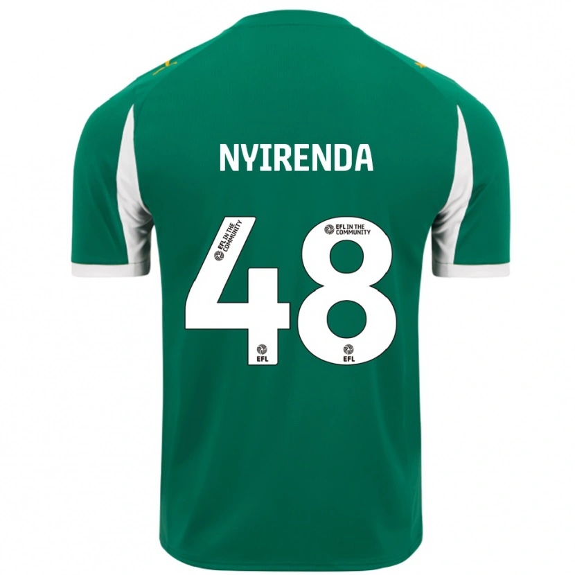 Danxen Mujer Camiseta Themba Nyirenda #48 Verde Blanco 2ª Equipación 2025/26 La Camisa México