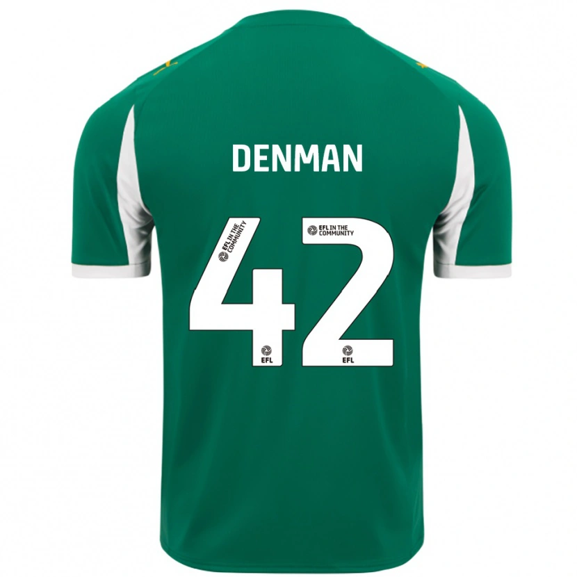 Danxen Mujer Camiseta Zac Denman #42 Verde Blanco 2ª Equipación 2025/26 La Camisa México