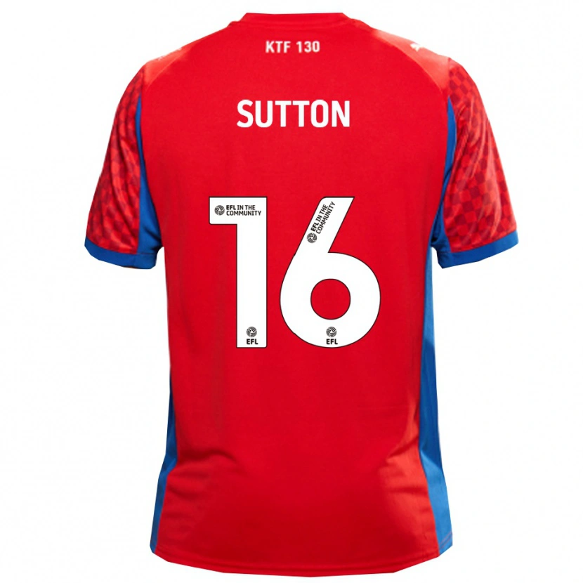 Danxen Mujer Camiseta Will Sutton #16 Rojo Azul 2ª Equipación 2025/26 La Camisa México