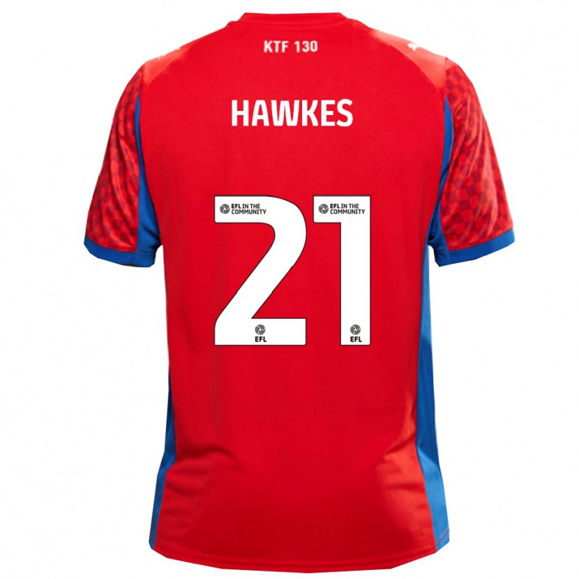 Danxen Mujer Camiseta Josh Hawkes #21 Rojo Azul 2ª Equipación 2025/26 La Camisa México