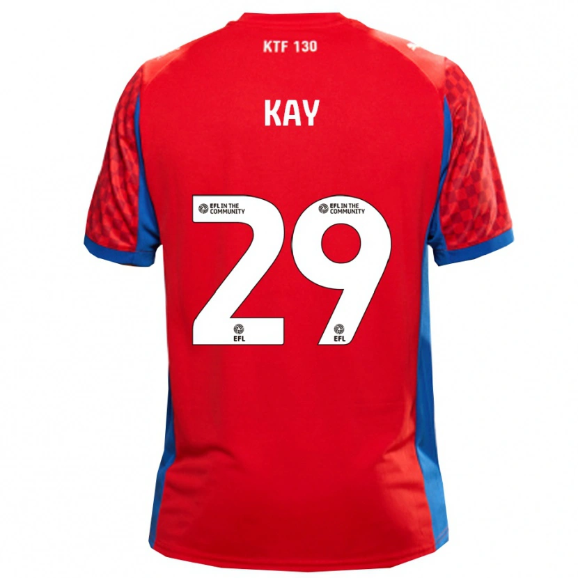 Danxen Mujer Camiseta Josh Kay #29 Rojo Azul 2ª Equipación 2025/26 La Camisa México