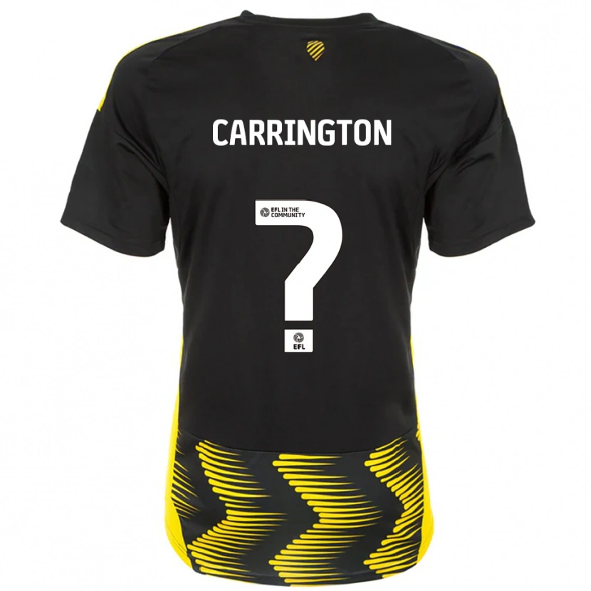 Danxen Mujer Camiseta Abbie Carrington #0 Negro Amarillo 2ª Equipación 2025/26 La Camisa México