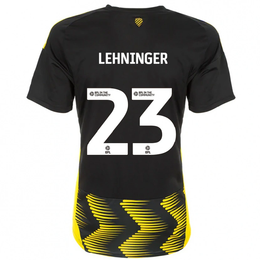 Danxen Mujer Camiseta Saskia Lehninger #23 Negro Amarillo 2ª Equipación 2025/26 La Camisa México