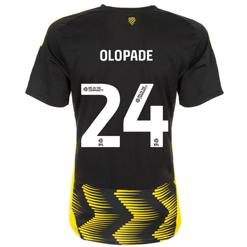 Danxen Mujer Camiseta Tosin Olopade #24 Negro Amarillo 2ª Equipación 2025/26 La Camisa México