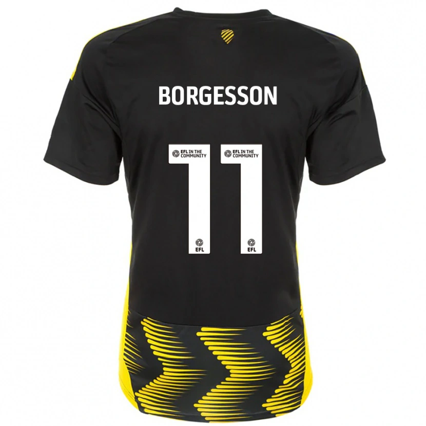 Danxen Mujer Camiseta Blayz Borgesson #11 Negro Amarillo 2ª Equipación 2025/26 La Camisa México
