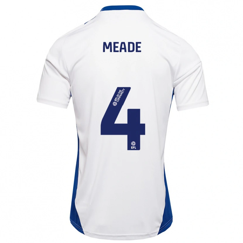 Danxen Mujer Camiseta Isi Meade #4 Blanco Azul 2ª Equipación 2025/26 La Camisa México