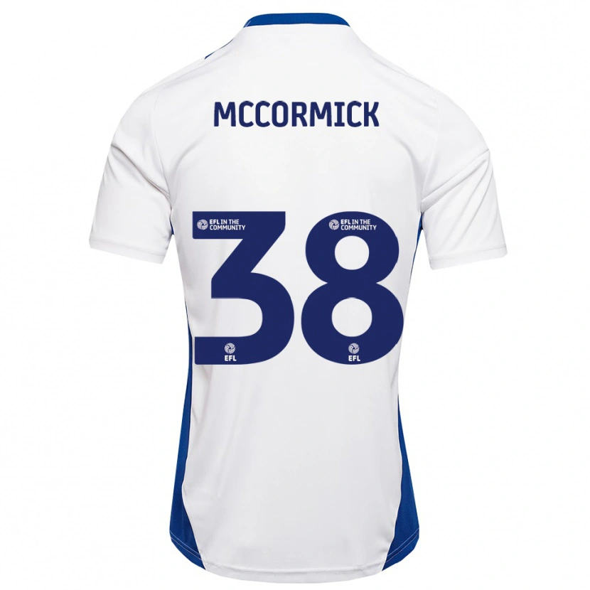 Danxen Mujer Camiseta Antony Mccormick #38 Blanco Azul 2ª Equipación 2025/26 La Camisa México