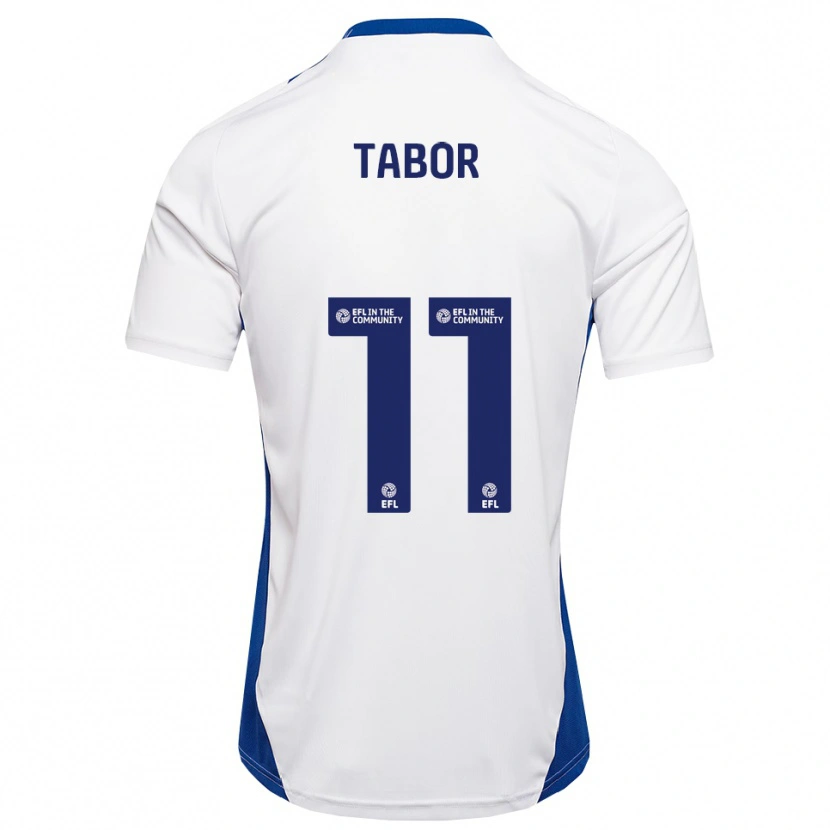 Danxen Mujer Camiseta Jake Tabor #11 Blanco Azul 2ª Equipación 2025/26 La Camisa México