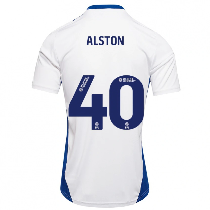 Danxen Mujer Camiseta George Alston #40 Blanco Azul 2ª Equipación 2025/26 La Camisa México