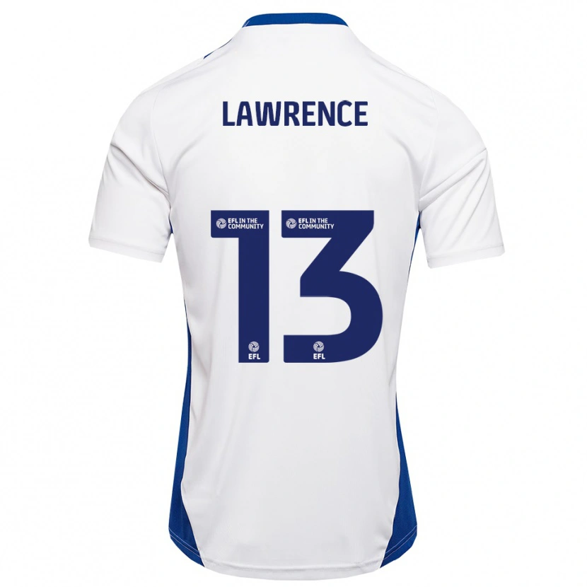 Danxen Mujer Camiseta Charlie Lawrence #13 Blanco Azul 2ª Equipación 2025/26 La Camisa México