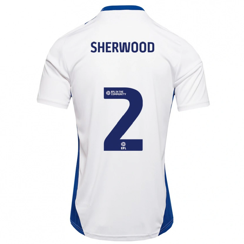 Danxen Mujer Camiseta Katie Sherwood #2 Blanco Azul 2ª Equipación 2025/26 La Camisa México