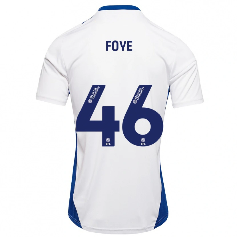 Danxen Mujer Camiseta Owen Foye #46 Blanco Azul 2ª Equipación 2025/26 La Camisa México