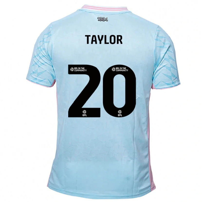 Danxen Mujer Camiseta Sam Taylor #20 Celeste Rosa 2ª Equipación 2025/26 La Camisa México