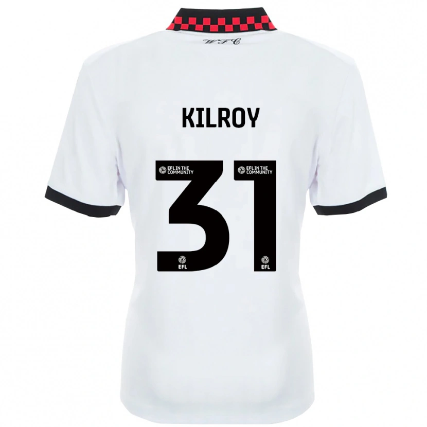 Danxen Mujer Camiseta Jenson Kilroy #31 Blanco Negro 2ª Equipación 2025/26 La Camisa México