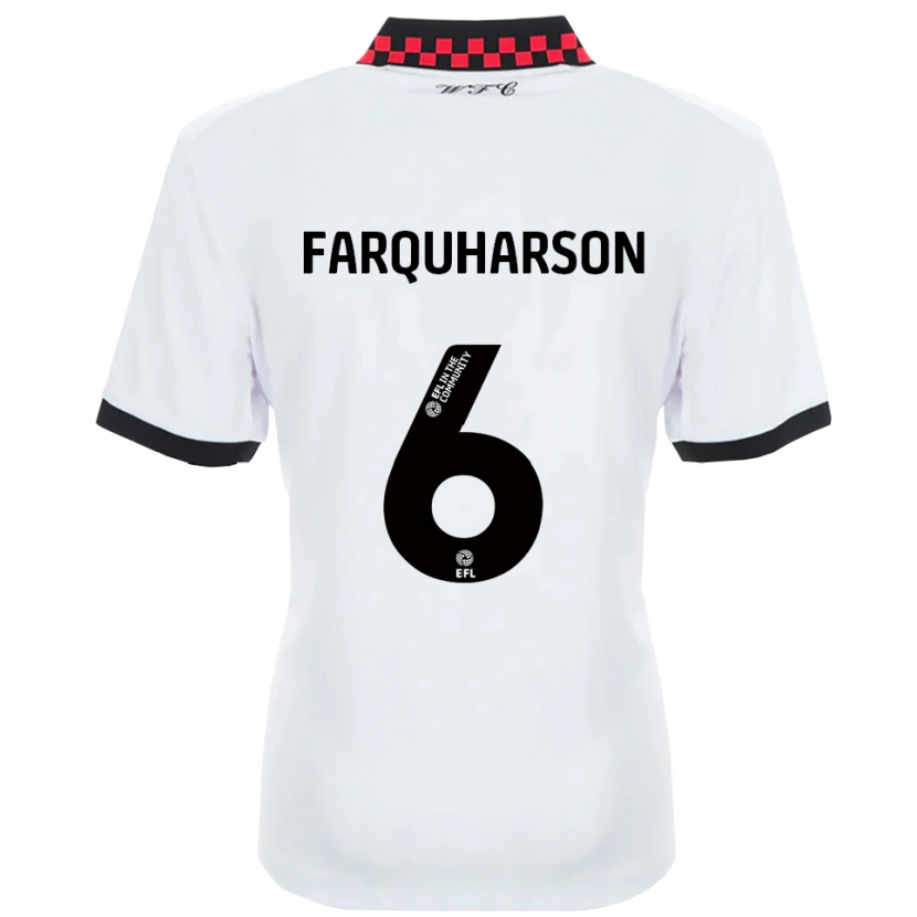 Danxen Mujer Camiseta Priestley Farquharson #6 Blanco Negro 2ª Equipación 2025/26 La Camisa México