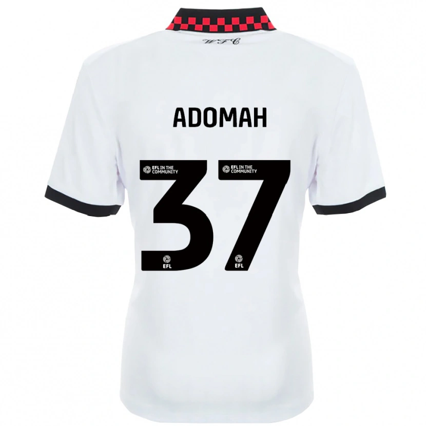 Danxen Mujer Camiseta Albert Adomah #37 Blanco Negro 2ª Equipación 2025/26 La Camisa México