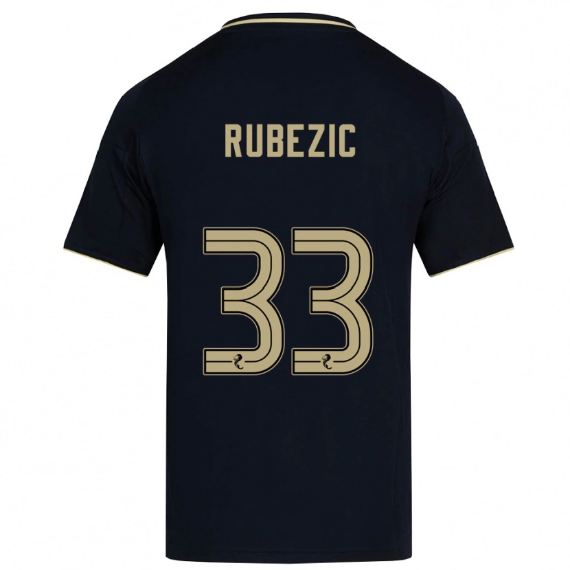 Danxen Mujer Camiseta Slobodan Rubezic #33 Azul Marino Dorado 2ª Equipación 2025/26 La Camisa México