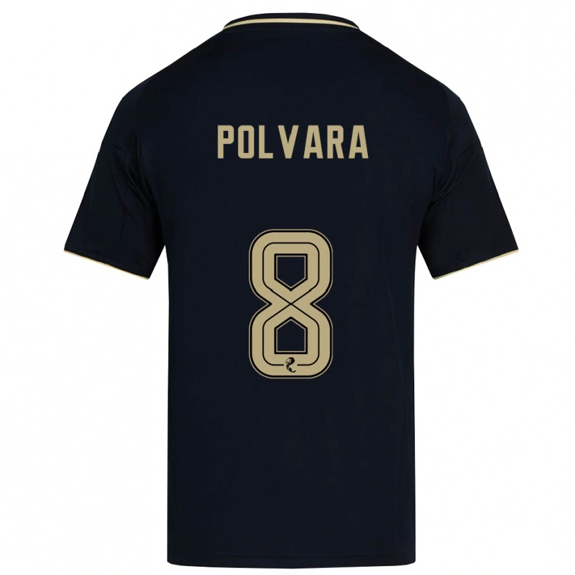 Danxen Mujer Camiseta Dante Polvara #8 Azul Marino Dorado 2ª Equipación 2025/26 La Camisa México