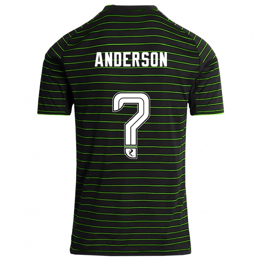 Danxen Mujer Camiseta Cayden Anderson #0 Negro Verde 2ª Equipación 2025/26 La Camisa México