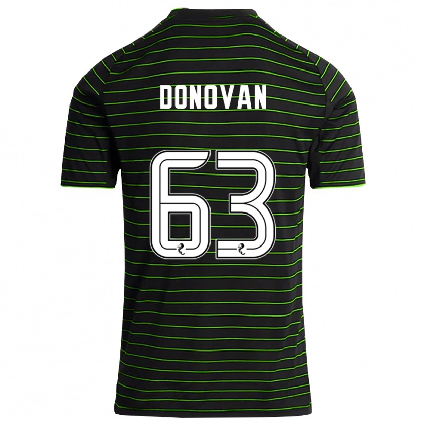 Danxen Mujer Camiseta Colby Donovan #63 Negro Verde 2ª Equipación 2025/26 La Camisa México