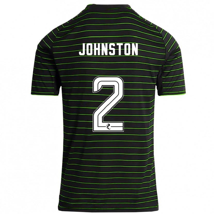 Danxen Mujer Camiseta Alistair Johnston #2 Negro Verde 2ª Equipación 2025/26 La Camisa México