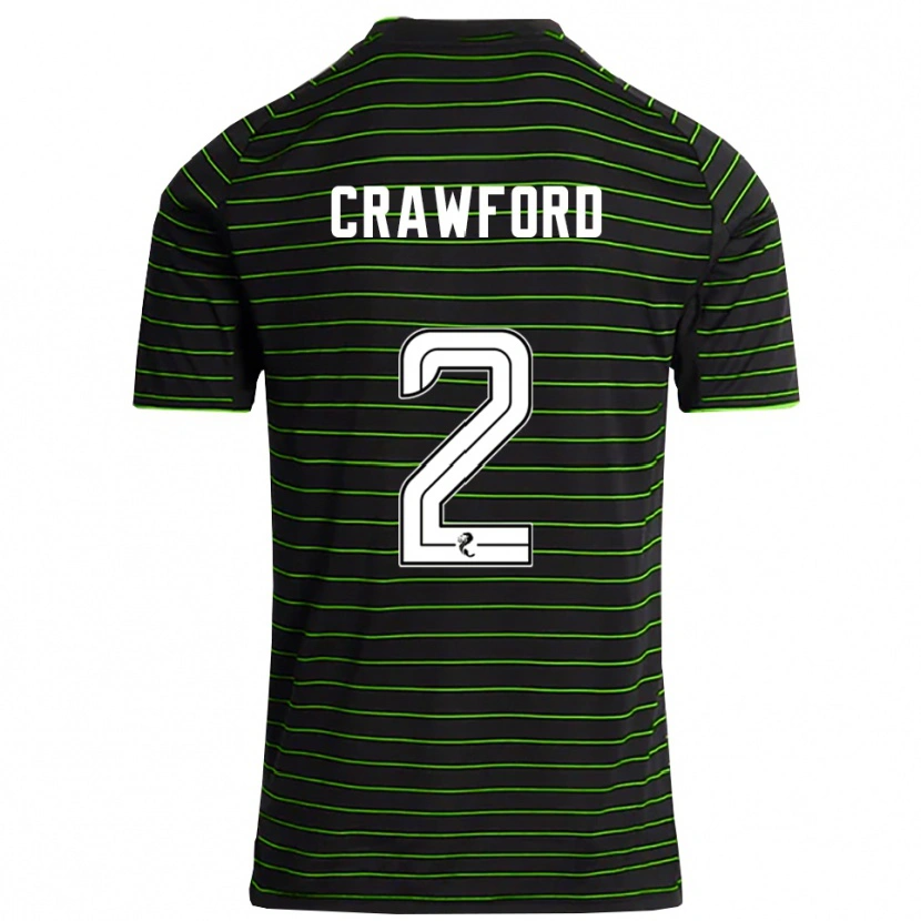 Danxen Mujer Camiseta Cole Crawford #2 Negro Verde 2ª Equipación 2025/26 La Camisa México