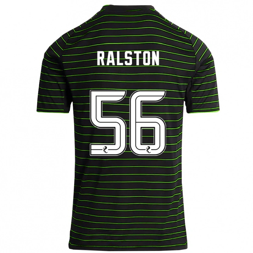 Danxen Mujer Camiseta Anthony Ralston #56 Negro Verde 2ª Equipación 2025/26 La Camisa México