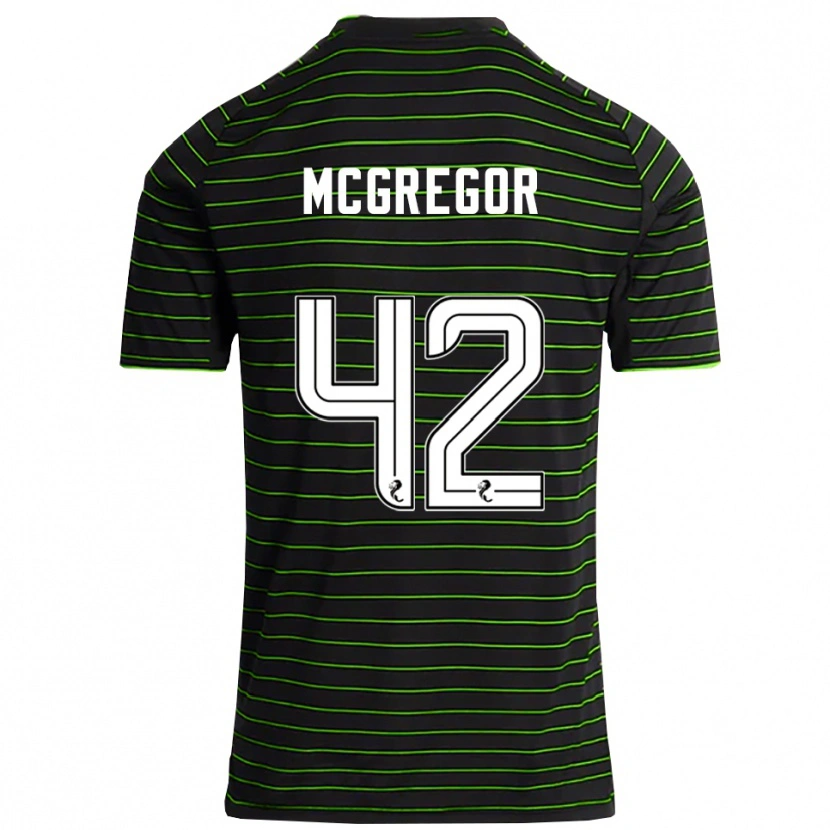 Danxen Mujer Camiseta Callum Mcgregor #42 Negro Verde 2ª Equipación 2025/26 La Camisa México