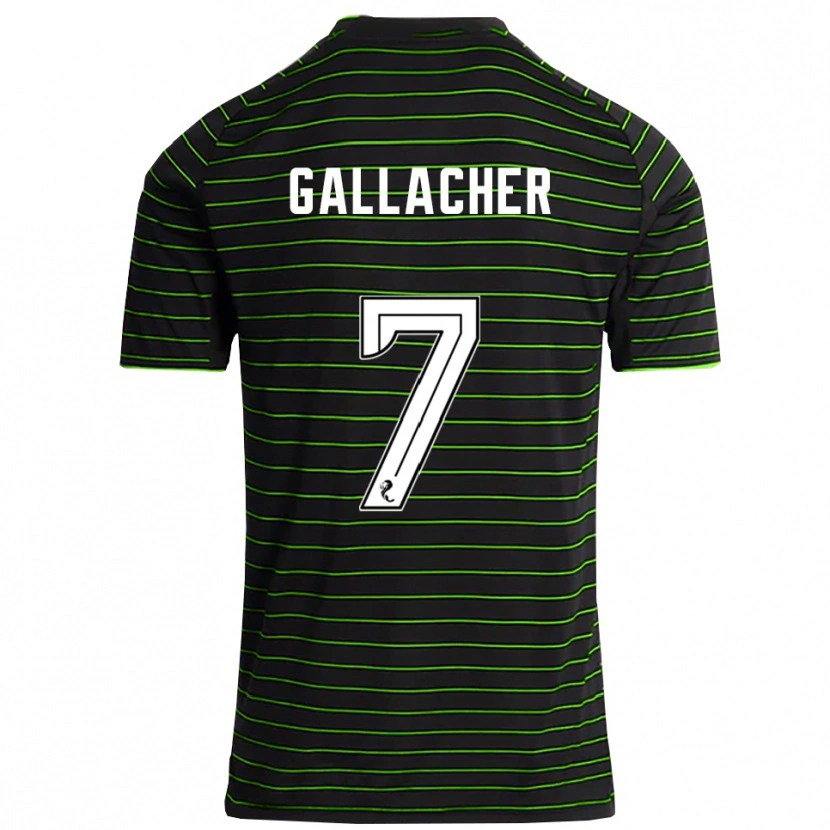 Danxen Mujer Camiseta Amy Gallacher #7 Negro Verde 2ª Equipación 2025/26 La Camisa México