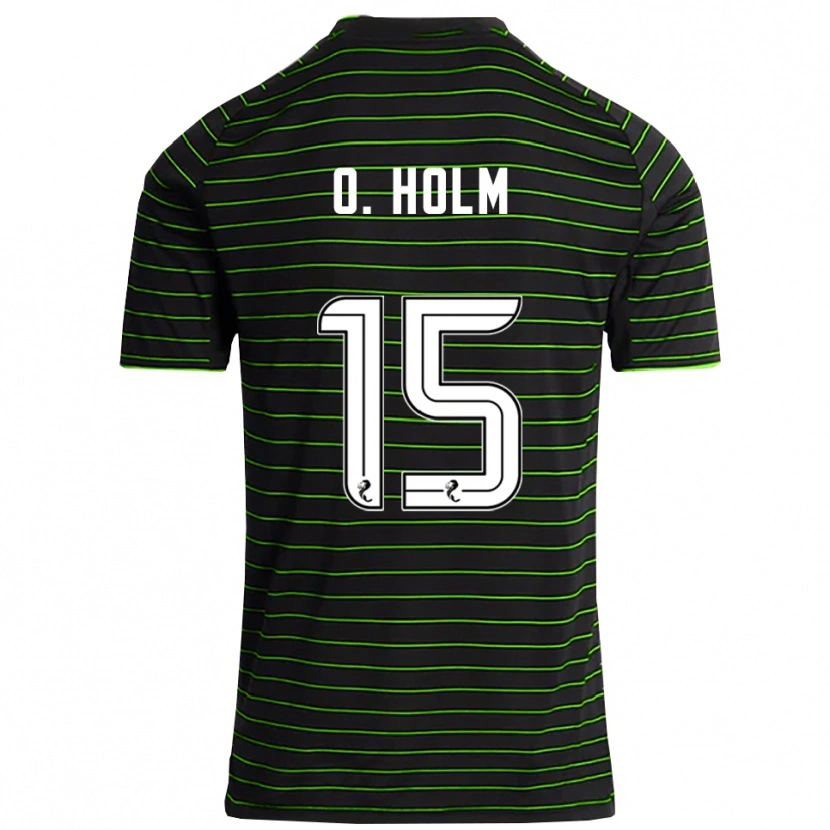 Danxen Mujer Camiseta Odin Thiago Holm #15 Negro Verde 2ª Equipación 2025/26 La Camisa México