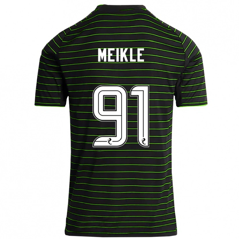 Danxen Mujer Camiseta Jamie Meikle #91 Negro Verde 2ª Equipación 2025/26 La Camisa México