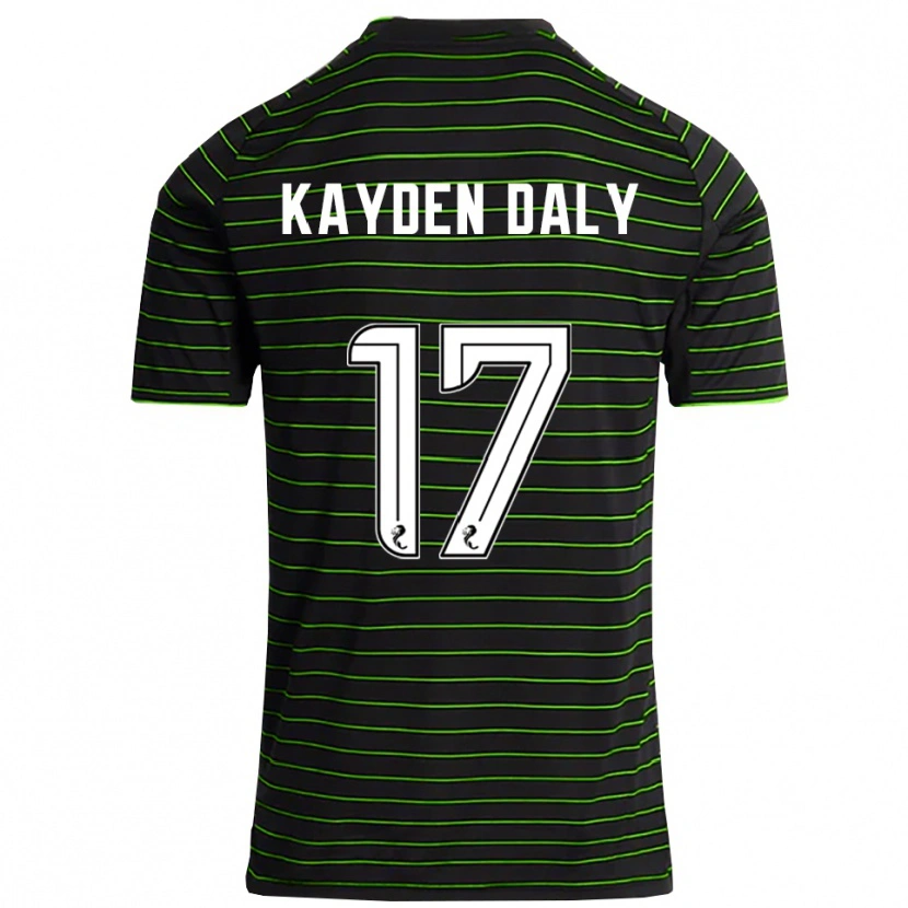 Danxen Mujer Camiseta Kayden Daly #17 Negro Verde 2ª Equipación 2025/26 La Camisa México