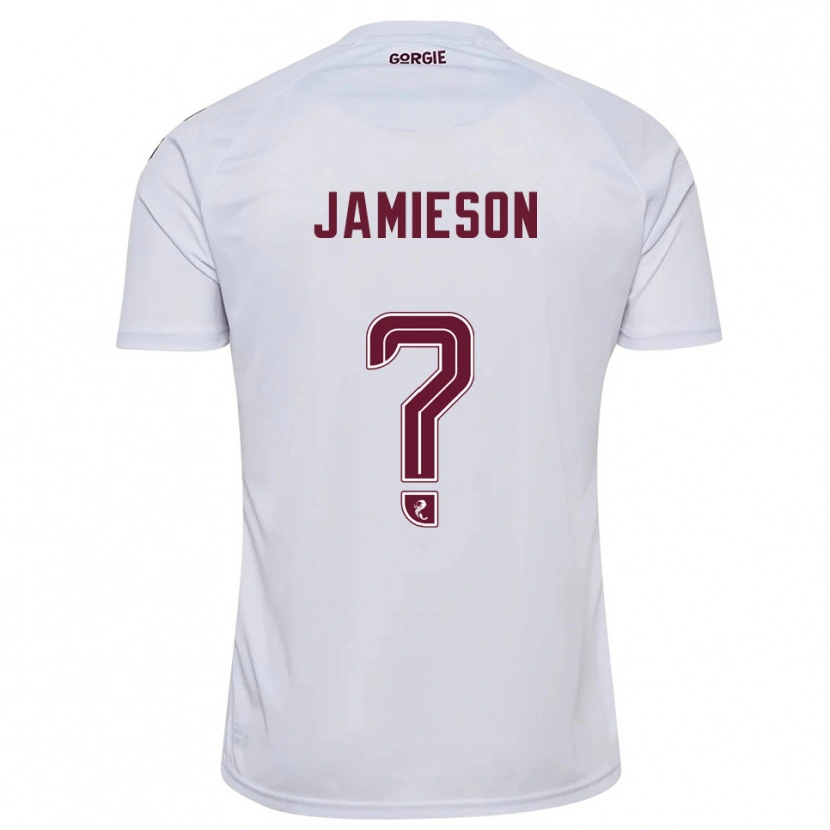 Danxen Mujer Camiseta Finlay Jamieson #0 Blanco Borgoña 2ª Equipación 2025/26 La Camisa México
